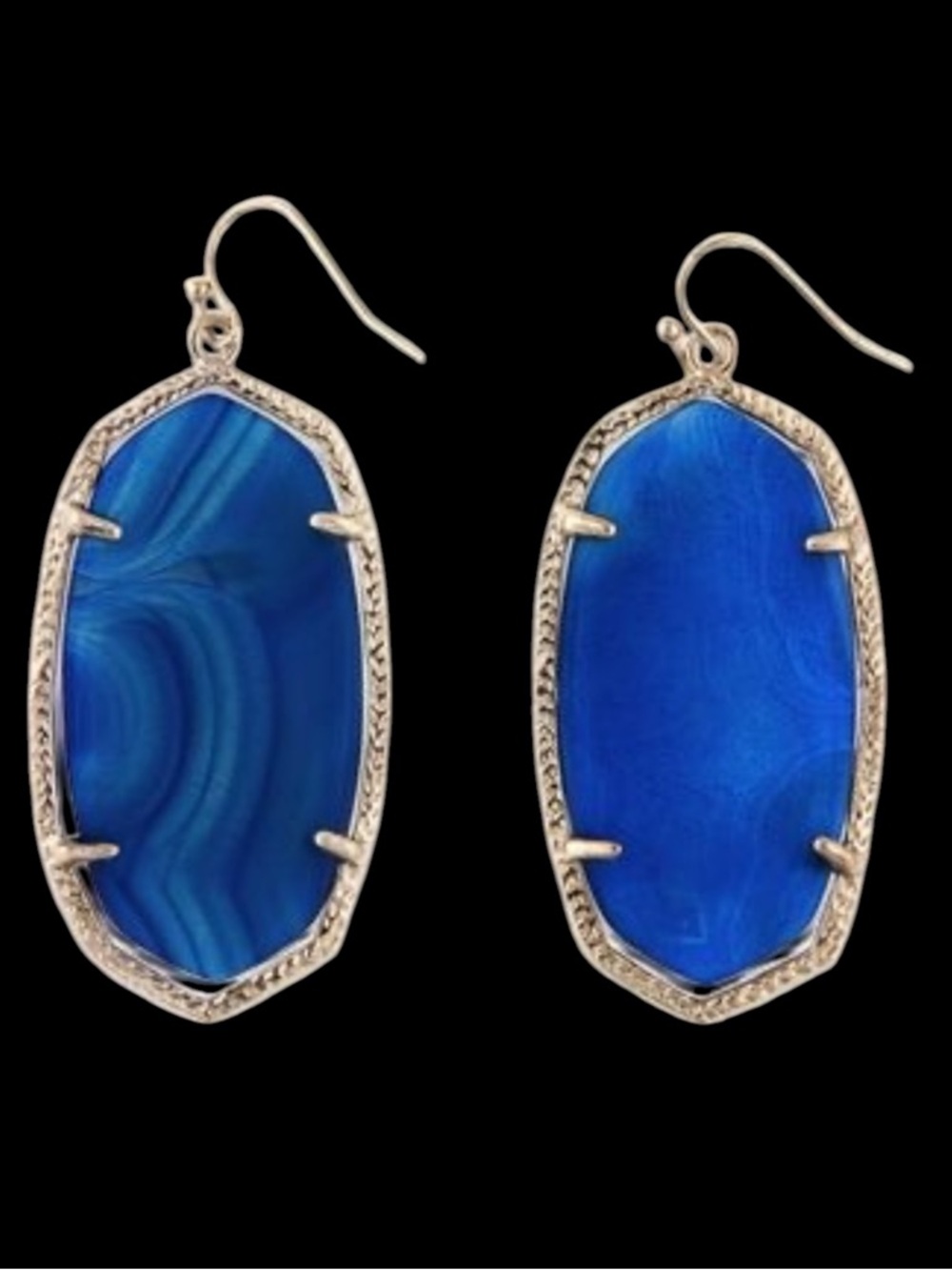 Kendra Scott Danielle Gold Earrings in Blue Agate